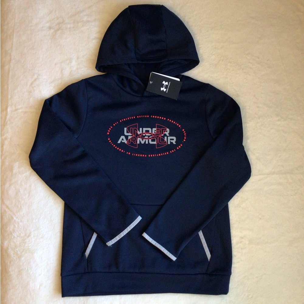 Under Armour Navy Hoodie Size Youth M